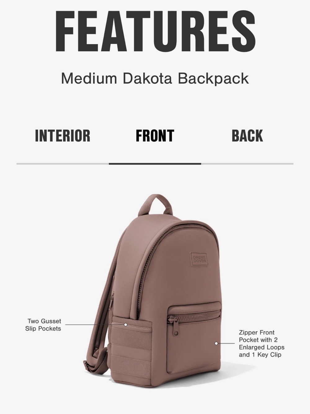 Dagne Dover Dakota Backpack in Violet (Discontinued Color!) - Picture 7 of 9